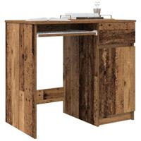 Bureau 86x49x76 cm spaanplaat oud hout - thumbnail