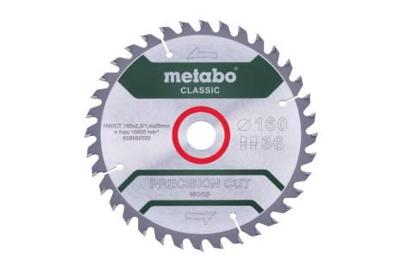 Metabo PRECISION CUT WOOD CLASSIC 628281000 Cirkelzaagblad 165 x 20 x 1.4 mm Aantal tanden: 36 1 stuk(s)