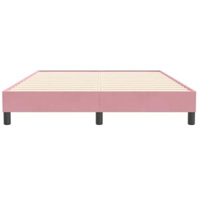 Bedframe zonder matras 140x210 cm fluweel roze