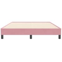 Bedframe zonder matras 140x210 cm fluweel roze - thumbnail