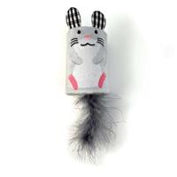 Happy Pet tabby patch muis ratel en roller grijs - thumbnail
