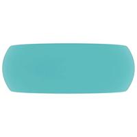 VidaXL Wastafel rond 40x15 cm keramiek mat lichtgroen - thumbnail