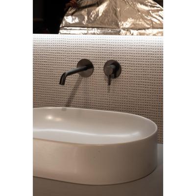 Hotbath Ace - Wastafelmengkraan - zonder Waste - Laag - Geborsteld Zwart PVD - Inbouw - Messing - V01