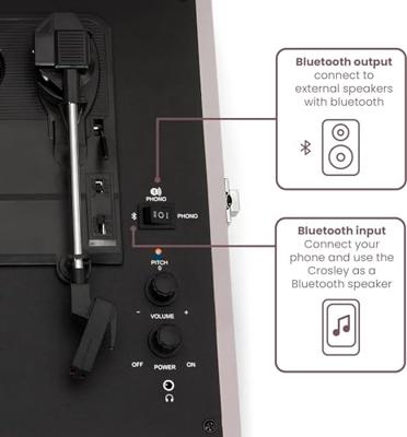 Crosley CR8017B-AM Voyager Amethyst Rose platenspeler met Bluetooth