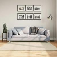 VidaXL Vloerkleed huarte laagpolig zacht wasbaar 160x160 cm crème - thumbnail