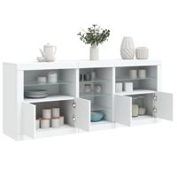 Dressoir met LED-verlichting 162x37x67 cm wit - thumbnail
