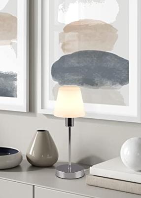 Trio TafellampjeLuis Ii chroom met wit glas - 595700106
