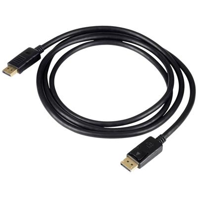 Akyga AK-AV-10 DisplayPort-kabel DisplayPort Aansluitkabel DisplayPort-stekker 1.8 m Zwart Vergulde steekcontacten
