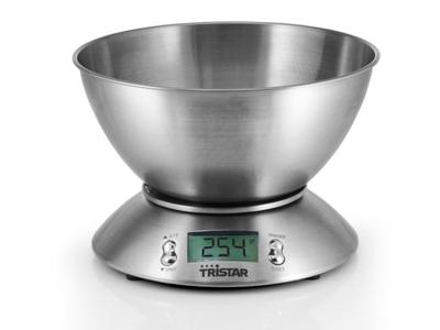 Tristar KW-2436 Keukenweegschaal Digitaal Weegbereik (max.)=5 kg RVS Tristar KW-2436 Keukenweegschaal Digitaal Weegbereik (max.)=5 kg RVS