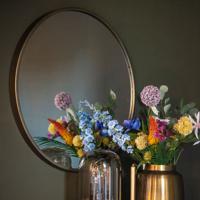 By-Boo Ronde Spiegel 'Selfie' 60cm, kleur Goud - thumbnail