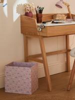 Opvouwbaar kartonnen mandje Regenboog roze - thumbnail