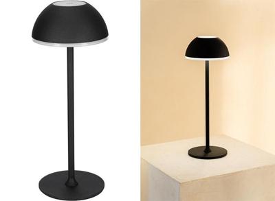 JONSKA LED Tafellamp - Oplaadbaar - Zwart