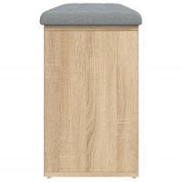 Schoenenbank 102x32x50 cm bewerkt hout sonoma eikenkleurig - thumbnail