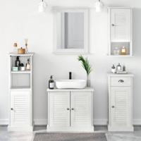 Badkamermeubelset VIGO 5 pcs Antiek wit Massief grenenhout - thumbnail