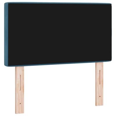 LED Hoofdbord met Kristallen Knop, Ge tufted, Donkerblauw, 80 cm, Velvet