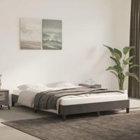 Bedframe zonder matras 140x190 cm fluweel donkergrijs - thumbnail