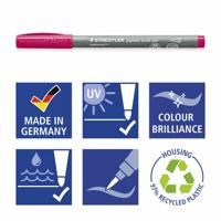 Brushpen Staedtler PigmentArts Intens zwart 1.0mm | 10 stuks - thumbnail