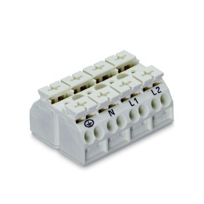 WAGO 862-1604/999-950 Apparaataansluitklem Veerklem Wit 200 stuk(s)