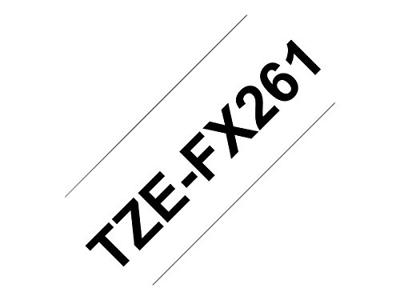 Brother TZe-FX261 Labeltape flexibel Tapekleur: Wit Tekstkleur: Zwart 36 mm 8 m