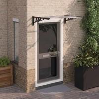 VidaXL Deurluifel 122x90 cm polycarbonaat zwart en transparant - thumbnail