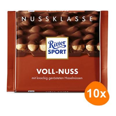 Ritter Sport - Melk Hele Hazelnoot - 10x 100g