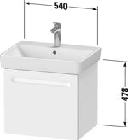 Wastafelkast Duravit No.1 Met 1 Lade 49x42.6x47.8 cm Met Geïntegreerde greep Mat Wit Duravit - thumbnail