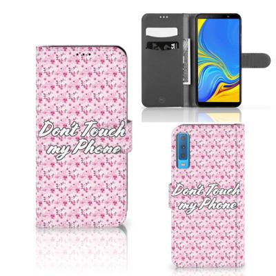 Samsung Galaxy A7 (2018) Portemonnee Hoesje Flowers Pink DTMP Samsung Galaxy A7 (2018) Portemonnee Hoesje Flowers Pink DTMP