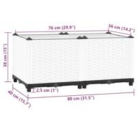 VidaXL Plantenbak verhoogd 80x40x38 cm polypropeen - thumbnail