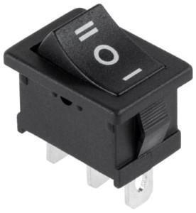 Enzo Wipschakelaar 1p aan-uit-aan klein zwart 7430705