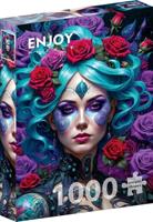 Gothic Flowers Portrait Puzzel 1000 Stukjes - thumbnail