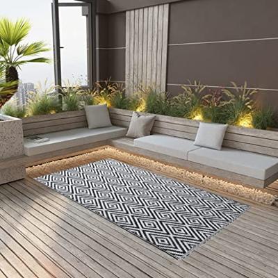 VidaXL Buitenkleed arakil 160x230 cm pp wit en zwart