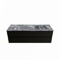 MONDIAZ VICA-DLUX 150cm badmeubel onderkast Urban 4 lades. Inbouw wastafel CLOUD rechts 1 kraangat, kleur Lava. - thumbnail