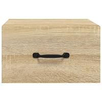 Nachtkastjes 2 st wandgemonteerd 35x35x20 cm sonoma eikenkleur - thumbnail