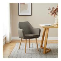 Artistiq Eetkamerstoel 'Jua' Stof, kleur Bruin - thumbnail