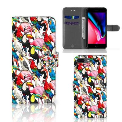 Apple iPhone 7 Plus | 8 Plus | Telefoonhoesje | Met pasjeshouder | Birds