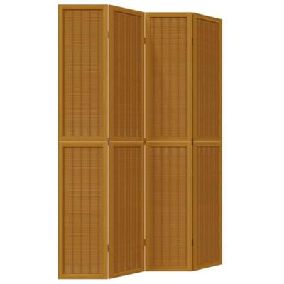 Kamerscherm met 4 panelen massief paulowniahout bruin Kamerscherm met 4 panelen massief paulowniahout bruin