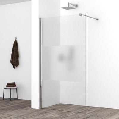 Wiesbaden Comfort Inloopdouche 100x200cm Nano Coating Helder/Melkglas Chroom