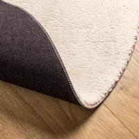 Vloerkleed laagpolig zacht en wasbaar 80 cm beige - thumbnail