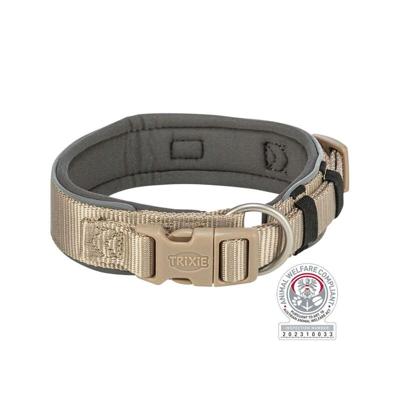 TRIXIE HALSBAND HOND PREMIUM EXTRA BREED ZAND / GRAFIET GRIJS 27-35X2,5 CM TRIXIE HALSBAND HOND PREMIUM EXTRA BREED ZAND / GRAFIET GRIJS 27-35X2,5 CM
