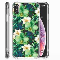 Apple iPhone X | Xs Case Orchidee Groen - thumbnail
