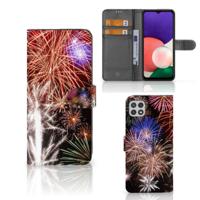 Samsung Galaxy A22 5G | Wallet Case | met Pasjes | Vuurwerk - thumbnail