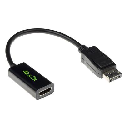 ACT 15 cm Verloop kabel DisplayPort male naar HDMI-A female