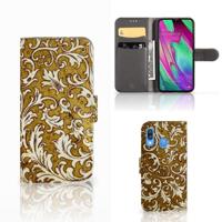 Wallet Case Samsung Galaxy A40 Barok Goud - thumbnail