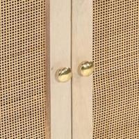 Dressoir 55x30x76 cm massief mangohout en ijzer zwart - thumbnail
