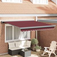 Luifel handmatig uittrekbaar 300x250 cm bordeauxrood - thumbnail