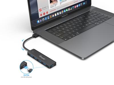 Equip Hub + USB-C-adapter 128959 USB-hub 5 poorten USB-A USB 3.0 5 GBit/s Met USB-C stekker Zwart Equip Hub + USB-C-adapter 128959 USB-hub 5 poorten USB-A USB 3.0 5 GBit/s Met USB-C stekker Zwart