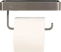 Ben Mykanto toiletrolhouder 18,8x10x9cm geborsteld zwart - thumbnail