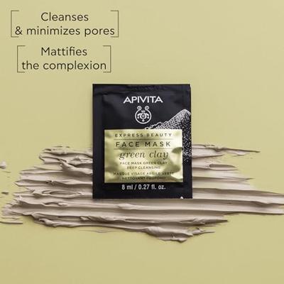 Apivita Masks & Scrubs Face Mask with Green Clay Mask 16ml