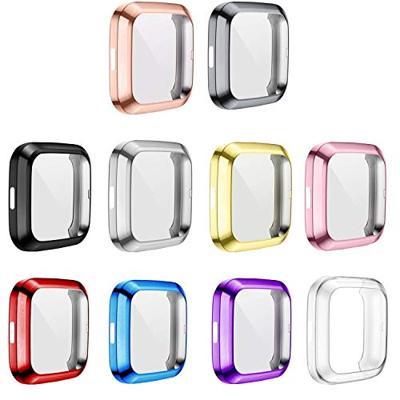 Fitbit Versa 2 Soft TPU case (volledig beschermd) - Zilver Fitbit Versa 2 Soft TPU case (volledig beschermd) - Zilver