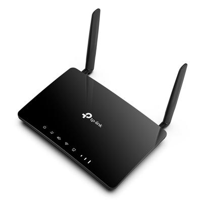 TP-Link Archer MR500 AC1200 LTE router dualband 4G + Cat6-Gigabit WLAN-router (300 Mbit/s in download, dual-band, 300 Mbit/s 2,4 GHz en 867 Mbit/s 5 GHz + vrij configureerbare LAN/WAN-poort) zwart